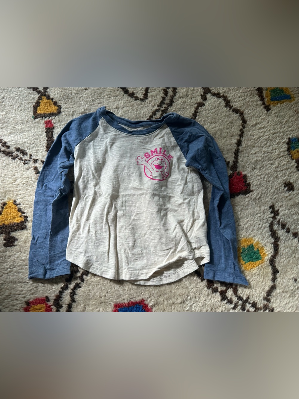 GAP Elmo raglan baseball style long sleeve tee, 5T